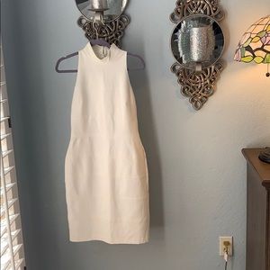 Whbm size 2 high neck off white dress